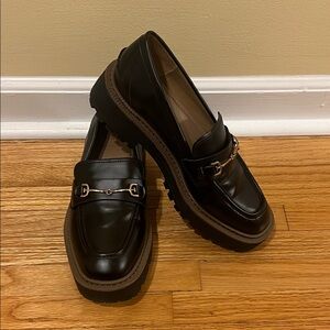 Sam Edelman Elegant Black Platform Loafers